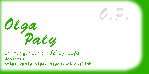 olga paly business card